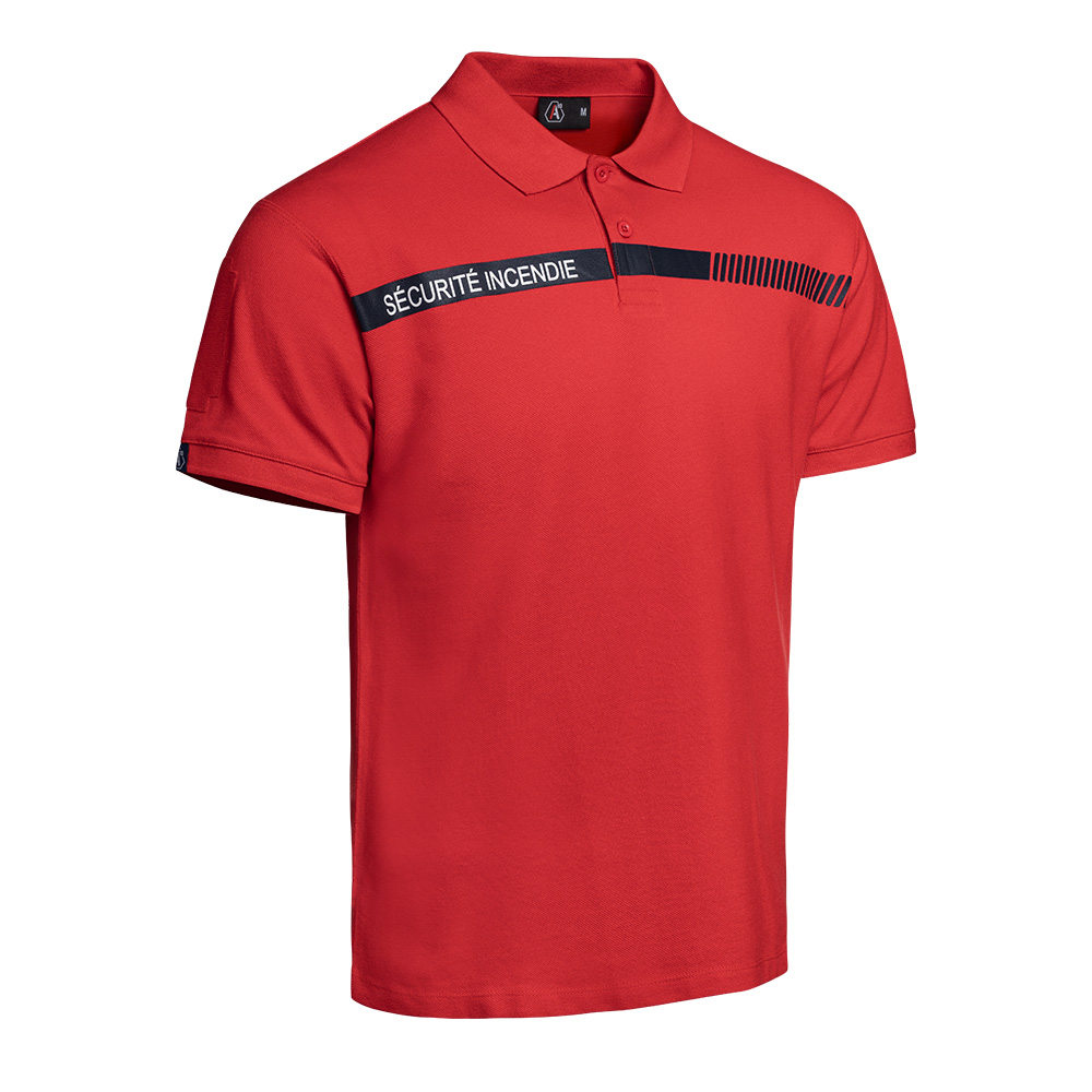 Polo SÉCU-ONE Sécurité Incendie rouge – Image 2