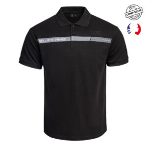 Polo SÉCU-ONE Sécurité Privée noir