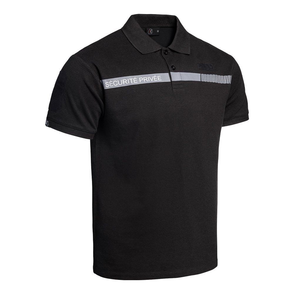 Polo SÉCU-ONE Sécurité Privée noir – Image 2