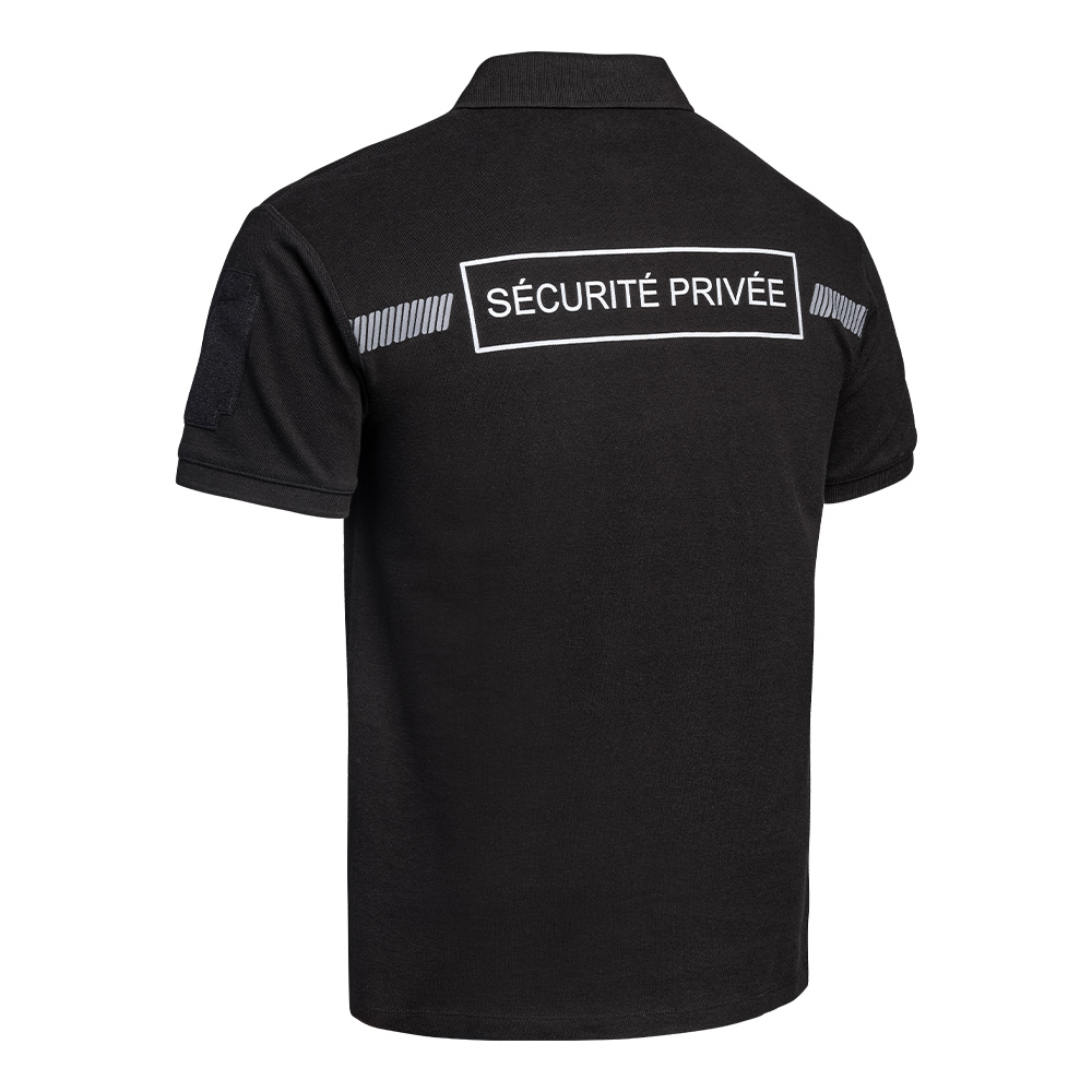 Polo SÉCU-ONE Sécurité Privée noir – Image 4