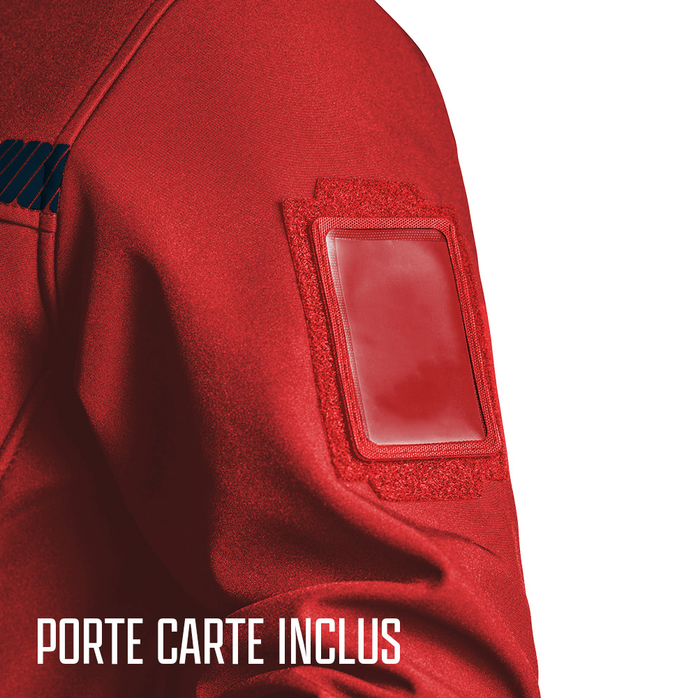Veste Softshell SÉCU-ONE Sécurité Incendie rouge – Image 5