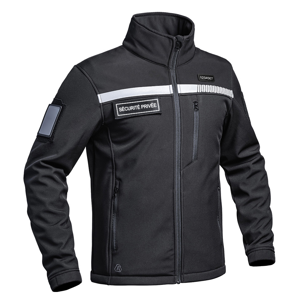 Veste Softshell SÉCU-ONE HV-TAPE Sécurité Privée noir – Image 2