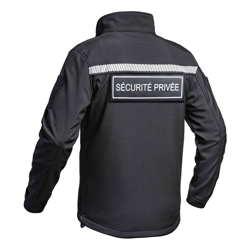 Veste Softshell SÉCU-ONE HV-TAPE Sécurité Privée noir – Image 4