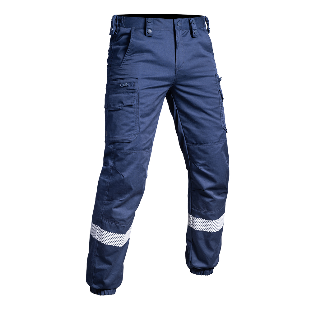 Pantalon V2 SÉCU-ONE bas élastiqué HV-TAPE bleu marine – Image 2