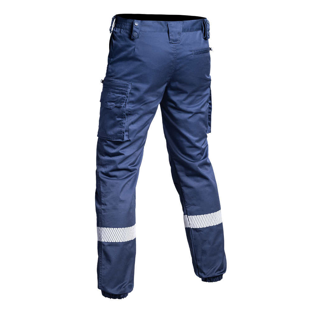 Pantalon V2 SÉCU-ONE bas élastiqué HV-TAPE bleu marine – Image 4