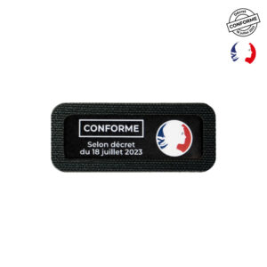Porte n° d'identification velcro poitrine SÉCU-ONE noir